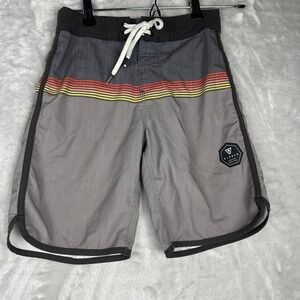Vissla Kids Striped Swim Trunks Board Shorts Upcycled‎ Size 23 size 7